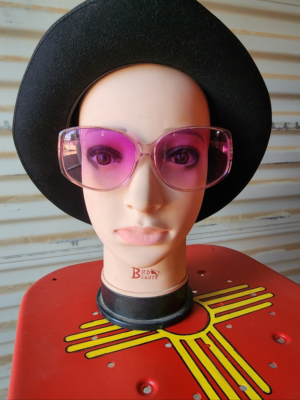 Vintage Translucent Pink Gradient Women's Sunglasses